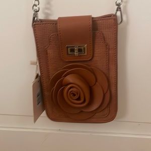 Brown Vegan Leather crossbody bag